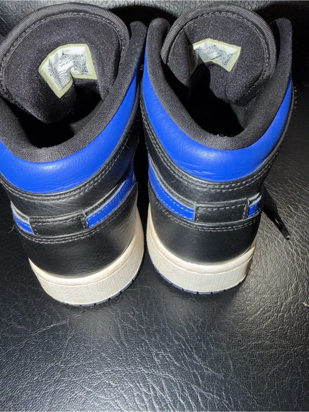 Jordan High Top Sneakers in Black and Royal Blue